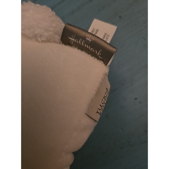 HALLMARK EASTER TUCK A BELLIES WHITE RAINBOW BUNNY RABBIT STUFFED ANIMAL PLUSH - Picture 6 of 7